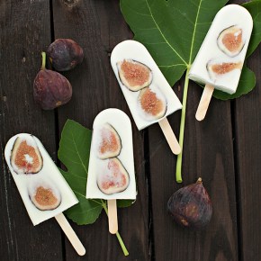 yogurt fig popsicles, figs, ice cream, summer