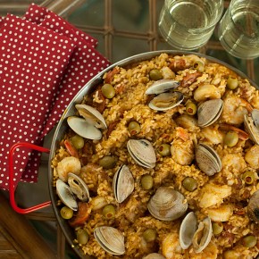 paella, spanish cooking, seafood