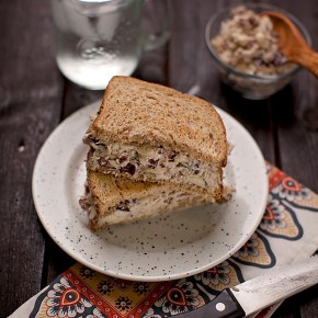 cranberry-pecan chicken salad sandwich, sandwich, chicken, weeknight dinner, lunch, healthy