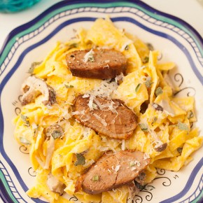 pappardelle with duck, mushrooms, and truffle oil, italian, fall dish, pasta, truffle oil, Lynora's Osteria