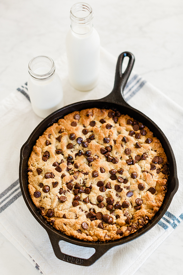 Skillet Chocolate Chip Cookie, dessert, sweet treat, food blogger, Florida Girl Cooks