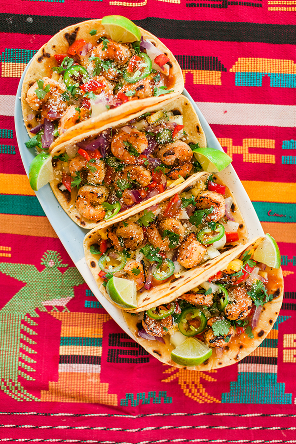 Grilled Shrimp Tacos with Pineapple Salsa, clean eating, Positively Plantain, food blogger, Florida Girl Cooks