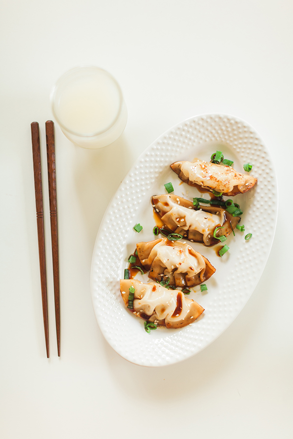 Gingery Chicken Pot Stickers, gyoza, Japanese cooking, dumplings