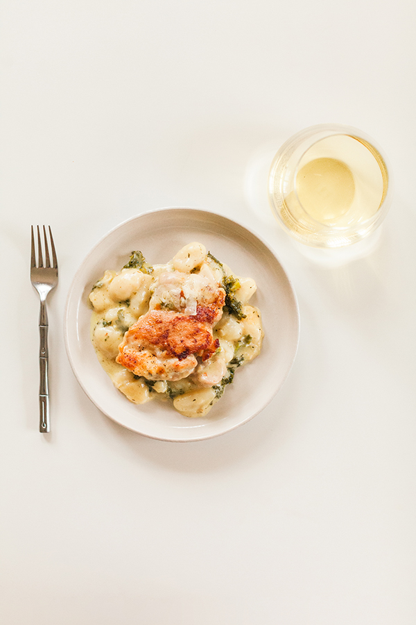 Creamy Chicken and Gnocchi, easy weekday dinner, kid approved, Italian cooking, Florida Girl Cooks